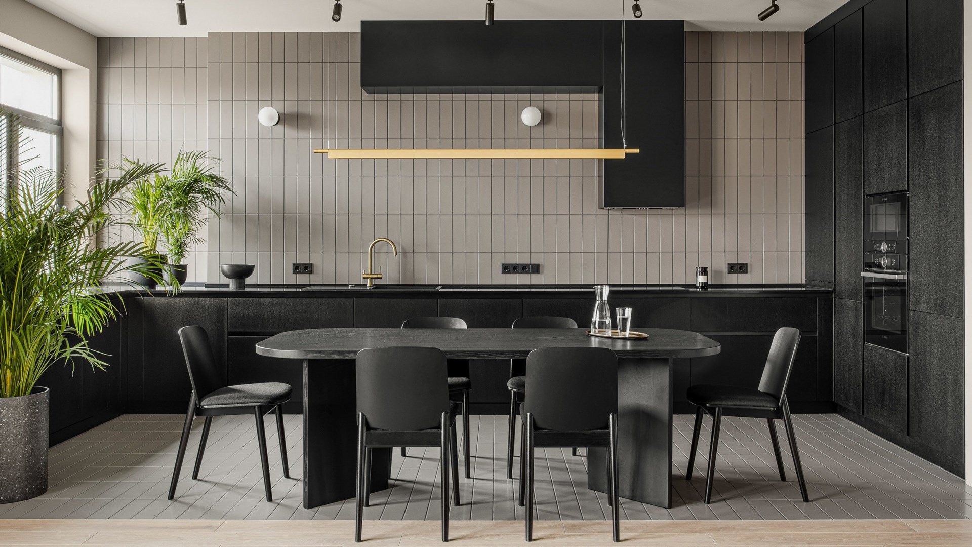 nowoczesna, czarna kuchnia na wymiar custom PIX